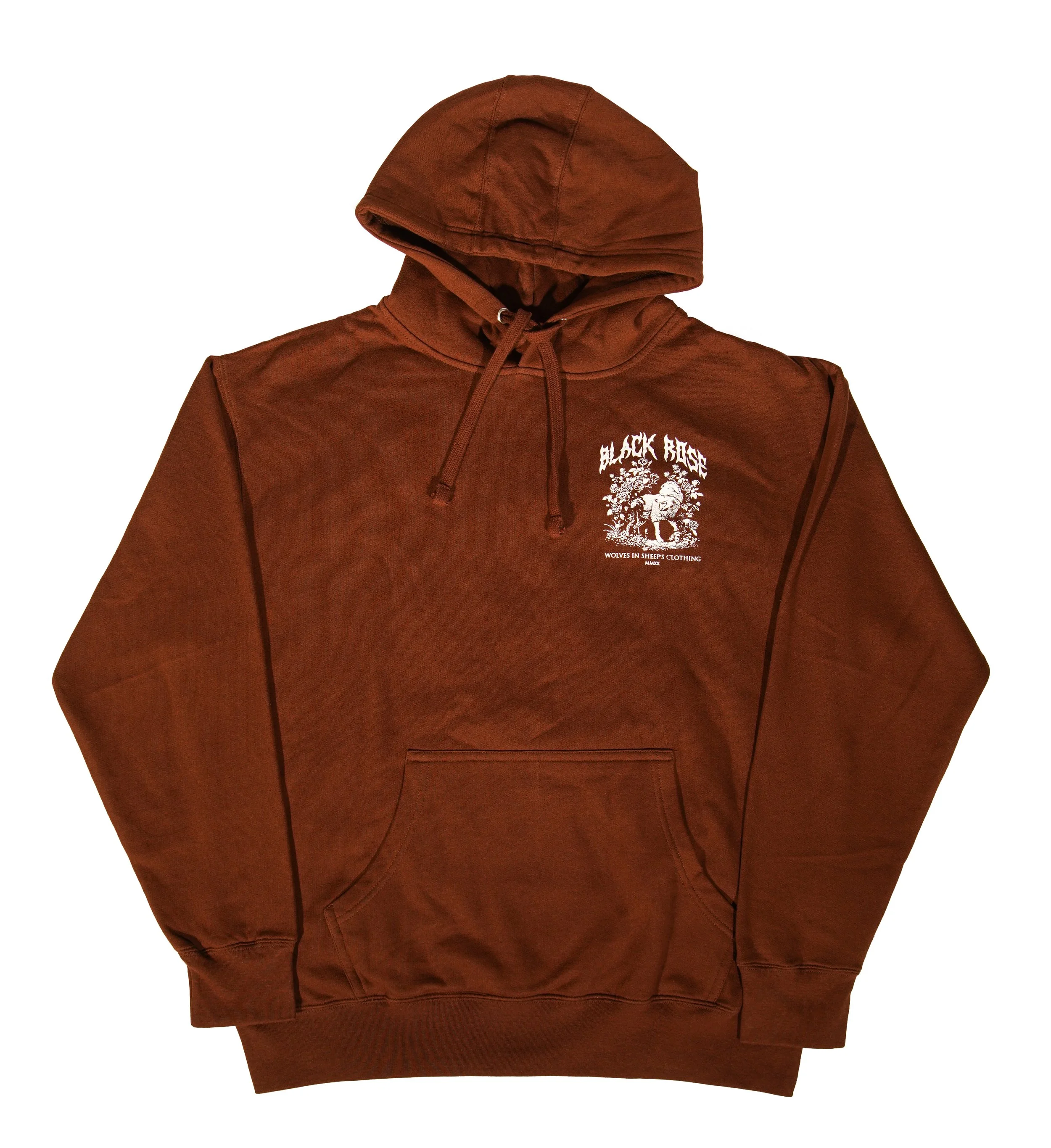 Black Rose Sk8boards - Wolves in sheep's clothing Hoodie (Brown
